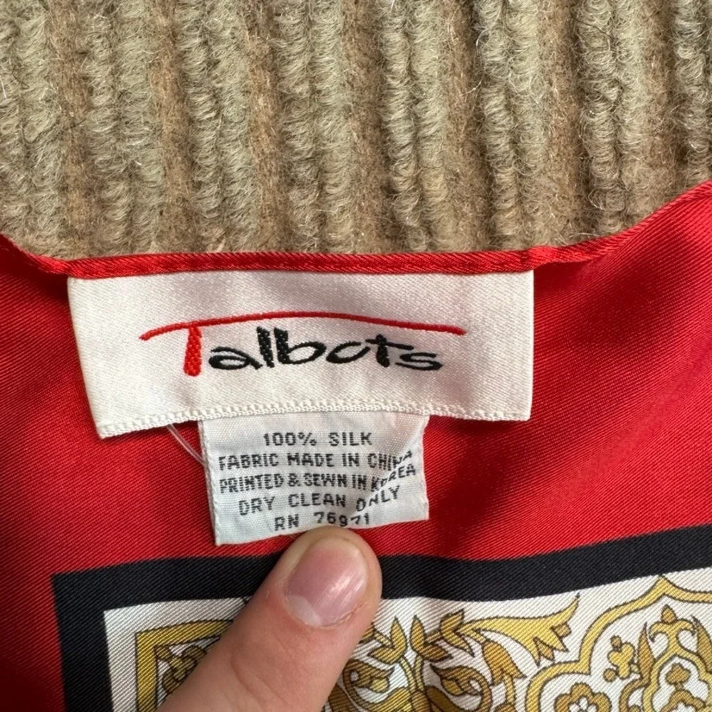 Talbots square silk